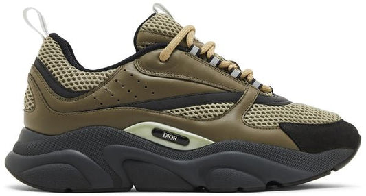 DIOR B22 KHAKI CALFSKIN TRAINER