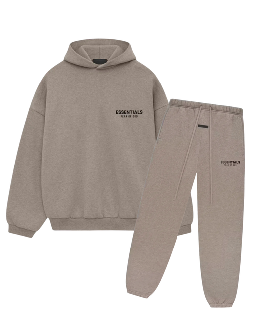FEAR OF GOD ESSENTIALS HEATHER GREY HOODIE (FW24)