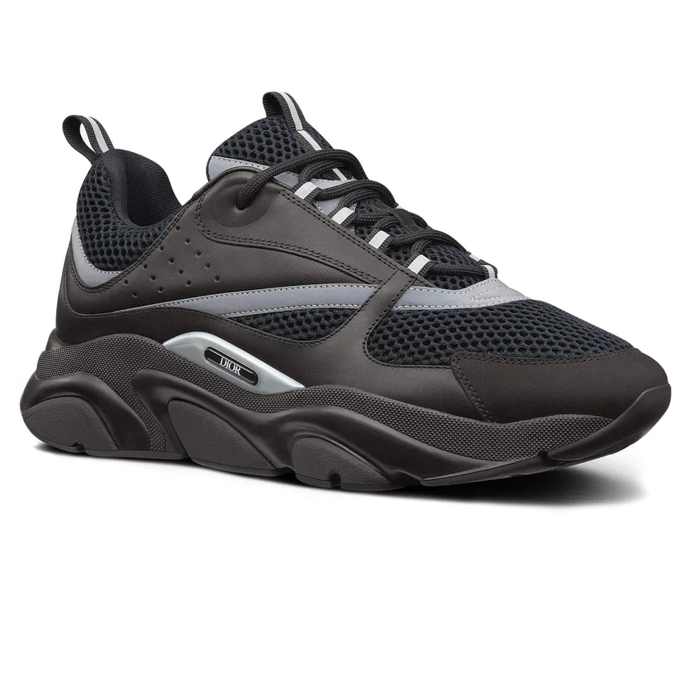 DIOR B22 BLACK CALFSKIN TRAINER
